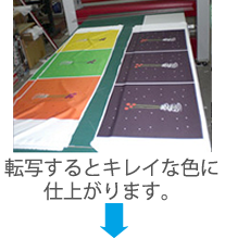 転写するとキレイな色に仕上がります